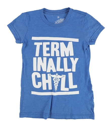 Local Celebrity Girls Terminally Chill Graphic T-Shirt blue S