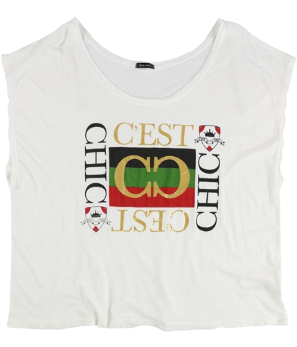 dirty violet Womens C'est Chic Graphic T-Shirt ivory M