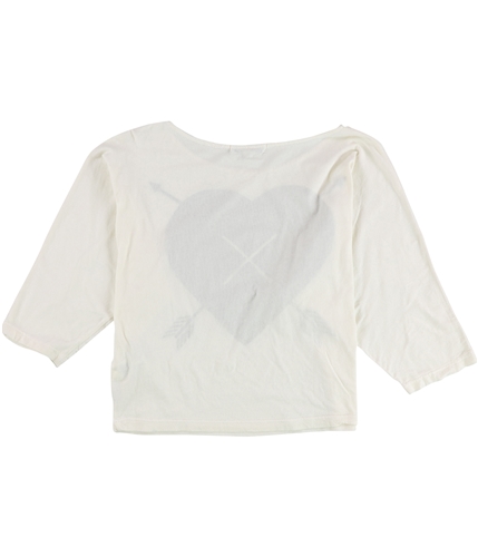 I LOVE H81 Womens Heart And Arrow Graphic T-Shirt ivory S