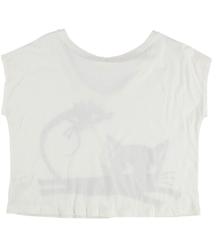 I LOVE H81 Womens Cat And Mouse Graphic T-Shirt white S