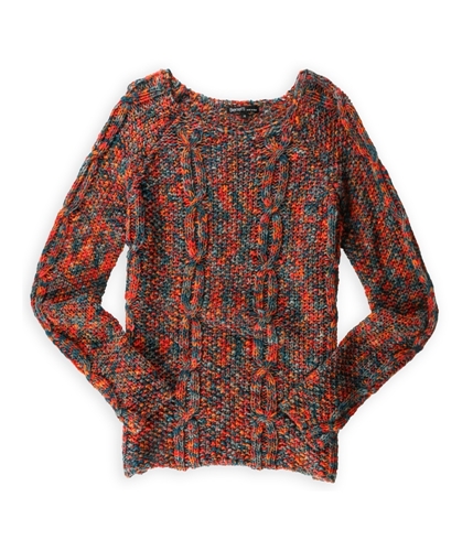 Berretti Womens Multi Color Pullover Sweater orngblue M