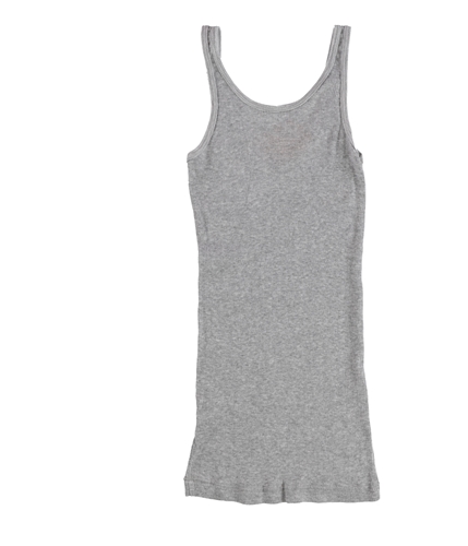Heart Breaker Womens Solid Ribbed Tank Top gray XS