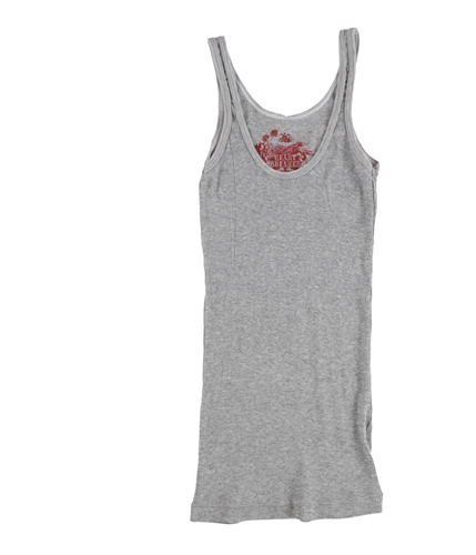Heart Breaker Womens Solid Ribbed Tank Top gray XS