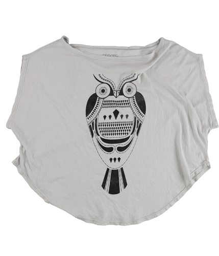 Dreamr Womens Owl Graphic T-Shirt gray XS