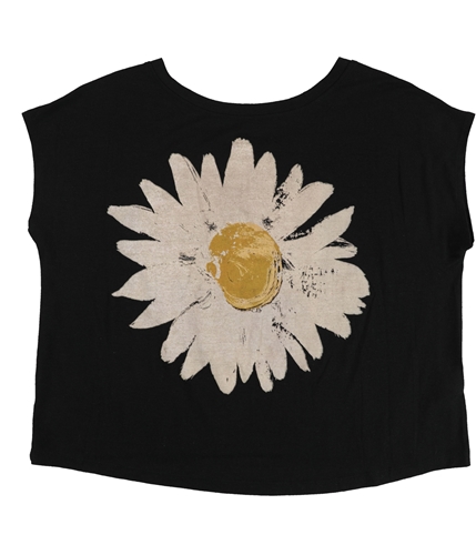 Tags Weekly Womens Sunflower Graphic T-Shirt black XS