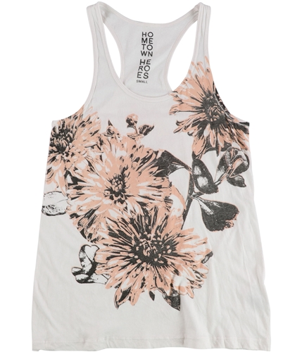 Hometown Heroes Womens Blooming Flowers Racerback Tank Top blush S