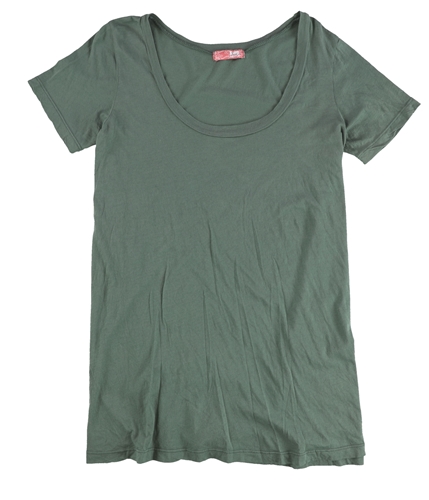 Lux Womens Solid Basic T-Shirt green L