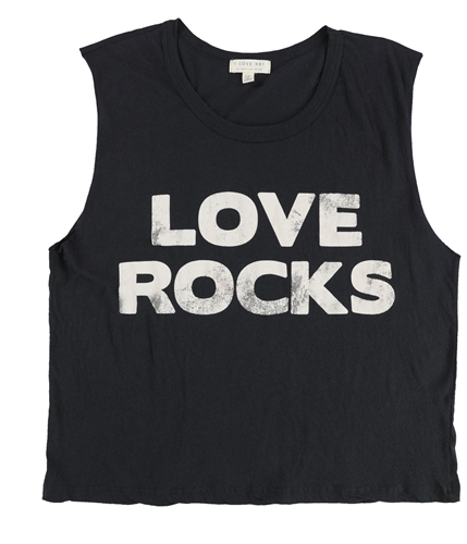 I LOVE H81 Womens Love Rocks Graphic T-Shirt black L