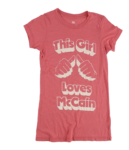 Local Celebrity Womens This Girl Loves McCain Graphic T-Shirt dkpink S