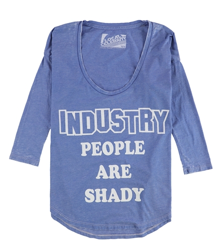 Local Celebrity Womens Industry People Graphic T-Shirt blue XS