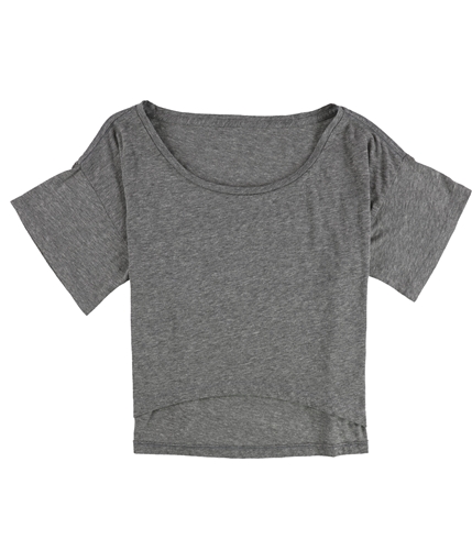 Local Celebrity Womens Solid Basic T-Shirt gray XS