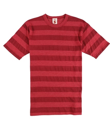 BDG Womens Striped Basic T-Shirt red S