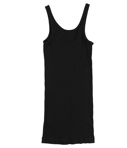 Sparkle & Fade Womens Ribbed Solid Tank Top black XS