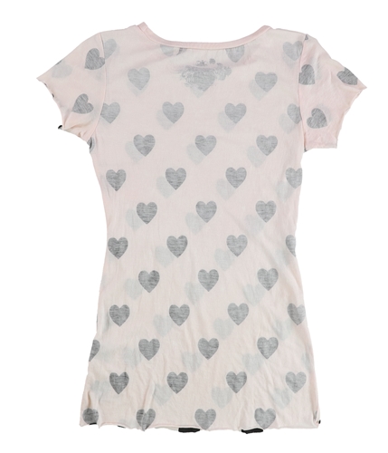Heart Breaker Womens Printed Graphic T-Shirt pinkblk S