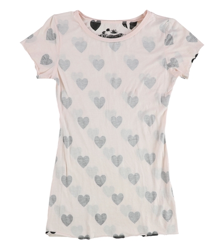 Heart Breaker Womens Printed Graphic T-Shirt pinkblk S