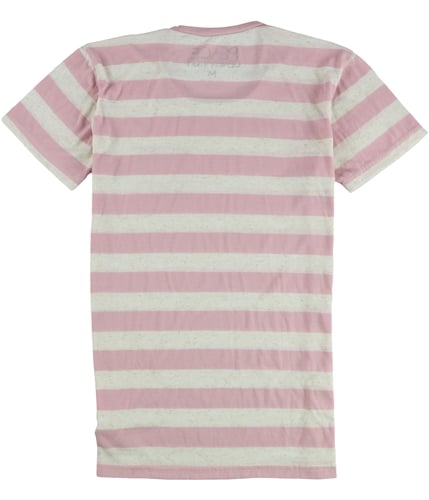 Peace Generation Womens Striped Pocket Graphic T-Shirt lightpink M