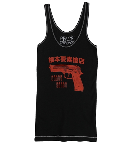 Peace Generation Womens Gun & Bullets Tank Top black S
