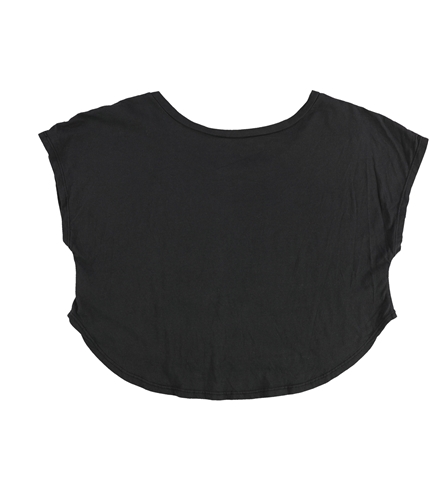 Peace Generation Womens Solid Cropped Basic T-Shirt black M