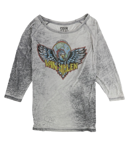 Courtship+Suitors Mens Burnout Van Halen Graphic T-Shirt gray M