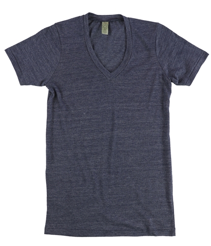 Alternative Womens Solid Basic T-Shirt blue XS