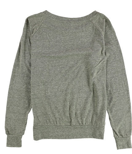 Alternative Womens Heathered Boat Neck Basic T-Shirt gray XS