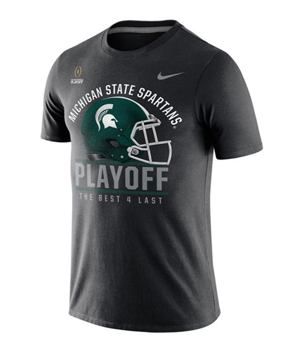 Nike Mens Michigan State Playoff Helmet Graphic T-Shirt black S