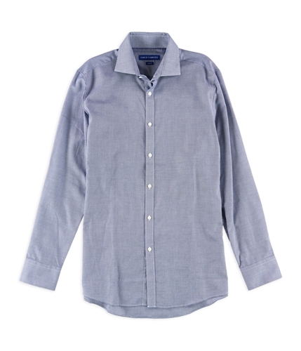 Vince Camuto Mens Slim Fit Button Up Dress Shirt blue 15