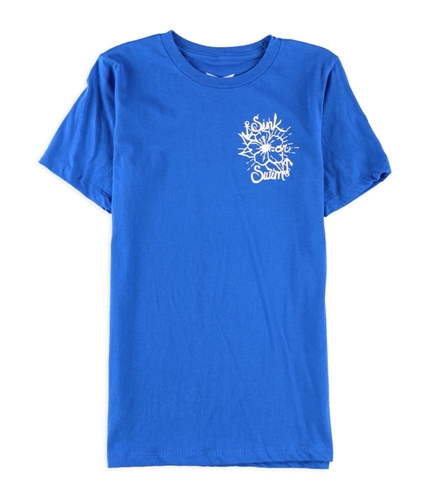 Jem Womens Sink Or Swim Graphic T-Shirt blue S