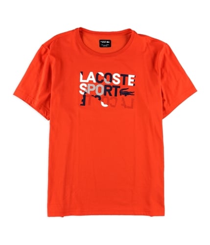 Lacoste Mens Sports Printed Graphic T-Shirt orange 4XL