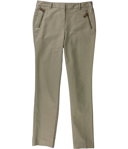 Charter Club Womens Gold Zip Casual Trouser Pants khaki 6x30