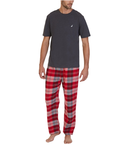 Nautica Mens Solid Logo Pajama Sleep T-shirt charchtr XL