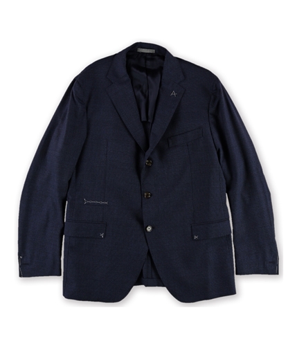 Eleventy Mens Houndsooth Two Button Blazer Jacket navy 54