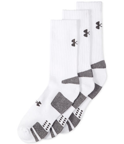 Under Armour Mens 3 Pack Midweight Socks 100 L