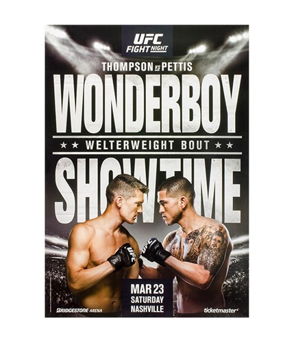 UFC Unisex Fight Night Mar 23 Saturday Official Poster black One Size