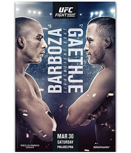 UFC Unisex Philadelphia Mar 30 Saturday Official Poster blue One Size