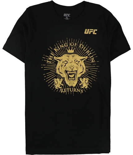 UFC Mens The King Of Dublin Returns Foil Graphic T-Shirt goldfoil L