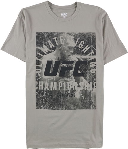 UFC Mens McGregor Photo Graphic T-Shirt gray L