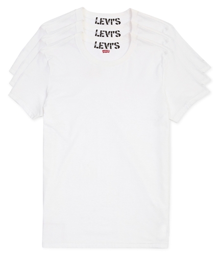 Levi's Mens Undershirts 3-Pack Basic T-Shirt wht L