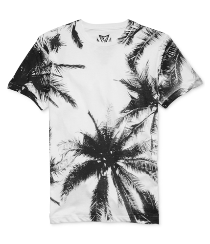 Univibe Mens Palm Tree Graphic T-Shirt white XL