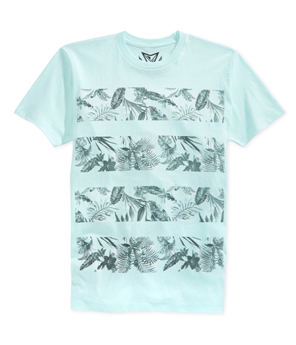 Univibe Mens Floral Stripes Graphic T-Shirt topaz 2XL