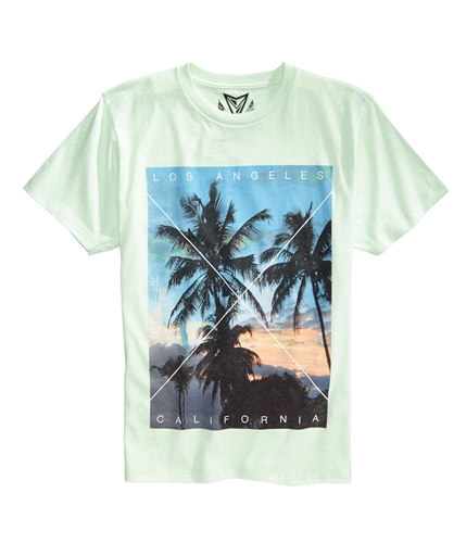 Univibe Mens La Palm Tree Graphic T-Shirt honeydew M
