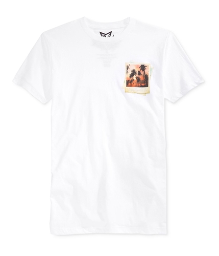 Univibe Mens Cali Polaroid Graphic T-Shirt wht L