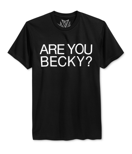 Univibe Mens Are You Becky? Graphic T-Shirt blk S