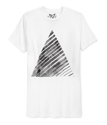 Univibe Mens Geo Matrix Graphic T-Shirt wht L