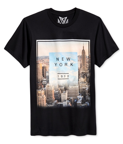 Univibe Mens New York 1990 Graphic T-Shirt blk 2XL