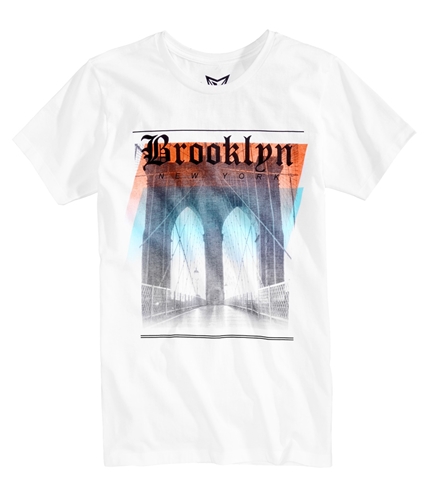 Univibe Mens Brooklyn Bridge Graphic T-Shirt wht M