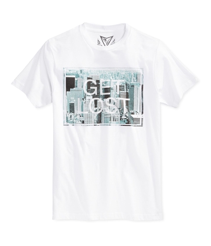 Univibe Mens Get Lost Graphic T-Shirt wht S