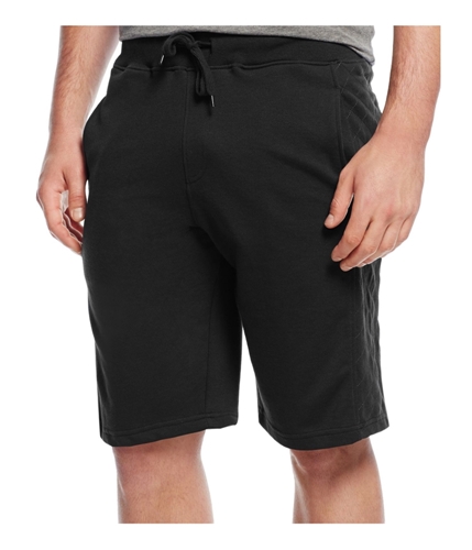 Univibe Mens Quilted Panel Athletic Sweat Shorts bblk S