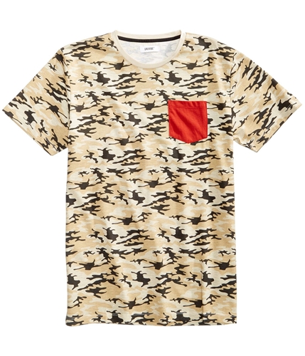 Univibe Mens Camo Pocket Basic T-Shirt san S