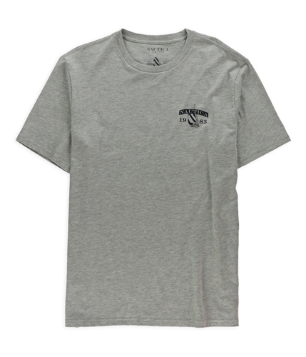 Nautica Mens Brand Logo Graphic T-Shirt greyhtr M